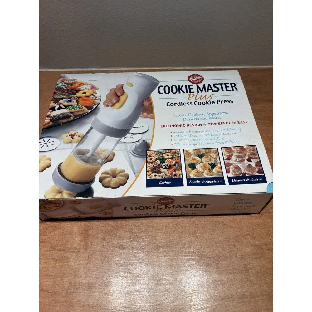 Wilton Cordless Cookie Master Plus Spritz Press Pastries Desserts New CORDLESS